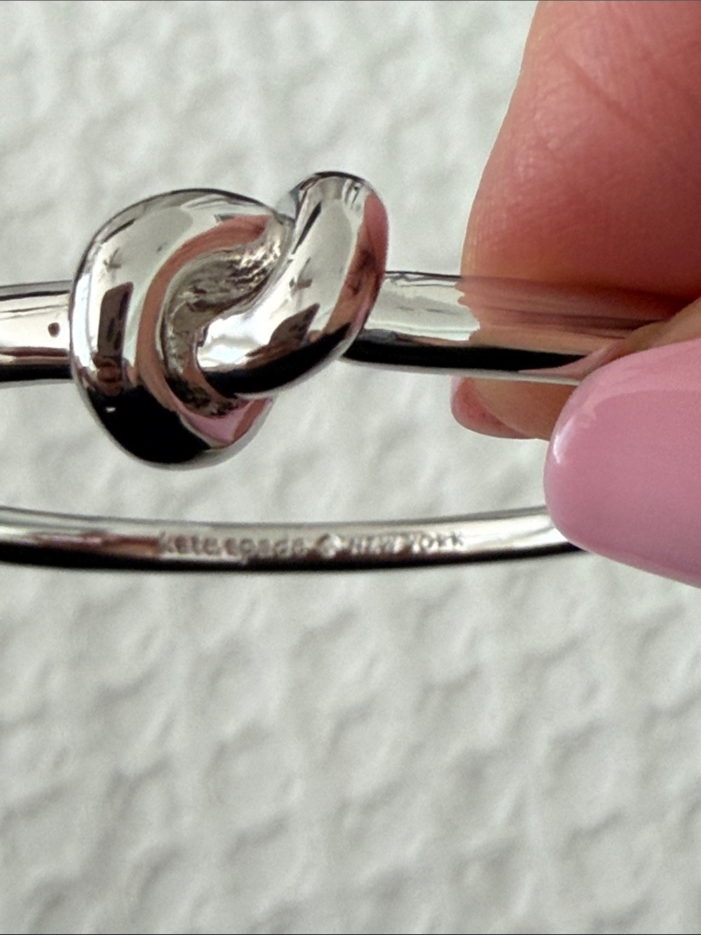 kate spade Silver Knot Bangle Bracelet - Picture 2 of 2
